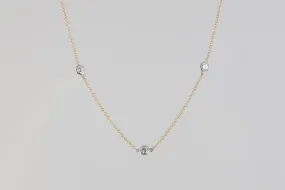 14” Tiffany & Co. 18k Gold 0.33ctw Diamonds by the Yard Necklace (2.60g.)