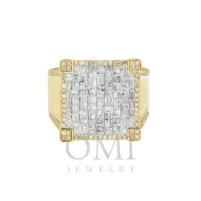 14K GOLD BAGUETTE DIAMOND SQUARE RING 1.05 CT