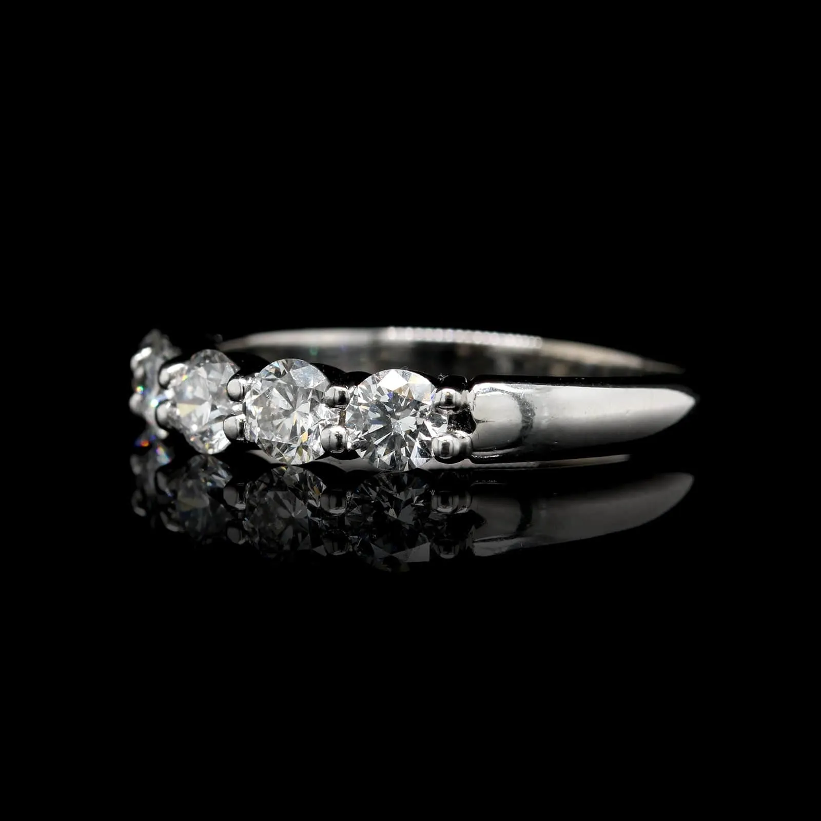 14K White Gold Estate Diamond Band