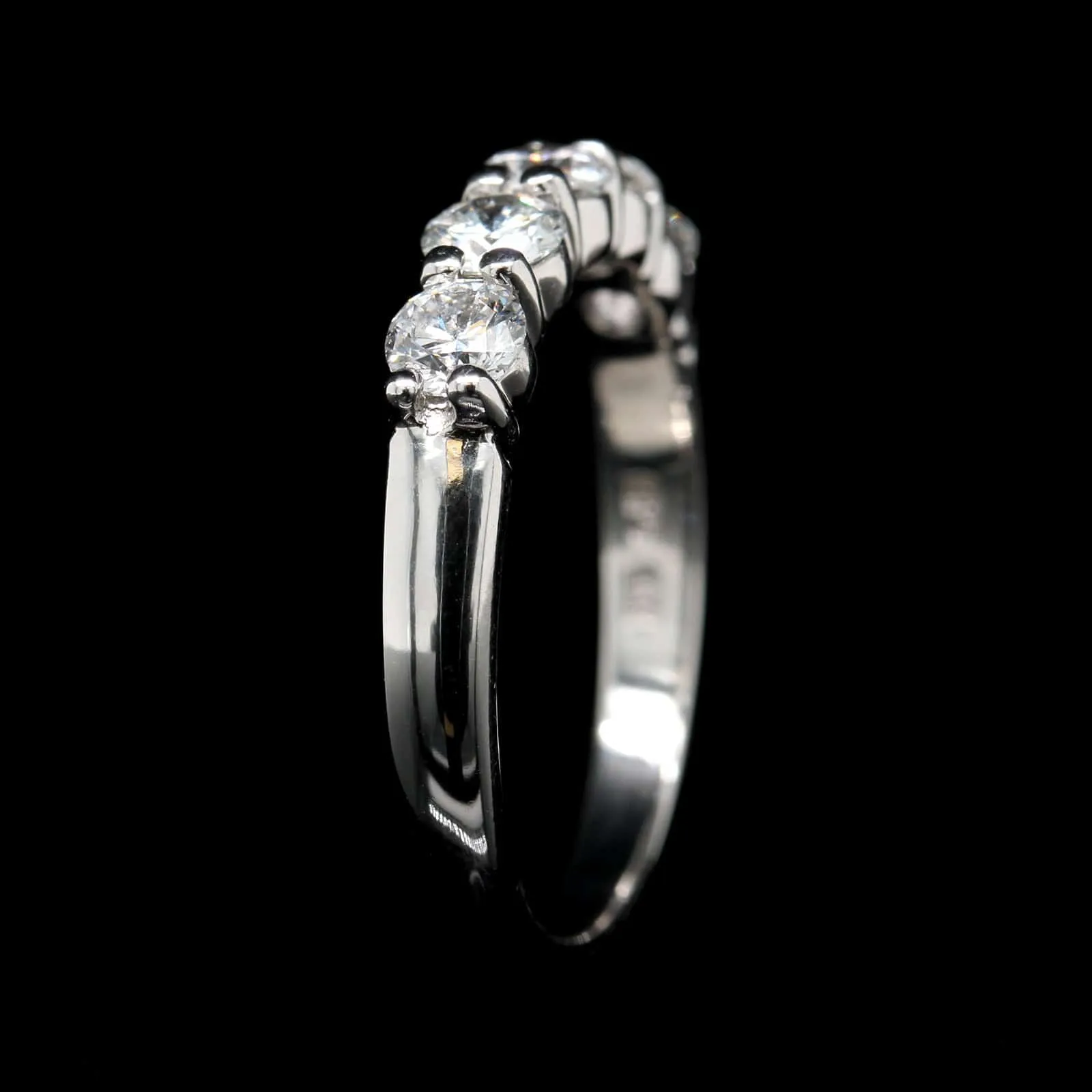 14K White Gold Estate Diamond Band