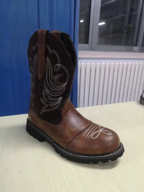 2022-23 New Western Cowgirl Cowboy Boots Pu Leather Handmade for Women