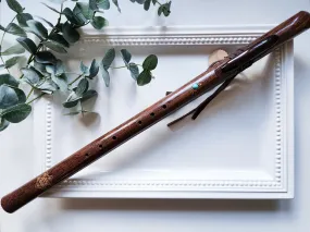 24 Hand Carved Ulin Wood Single Flute ||  E Note 440 Hz