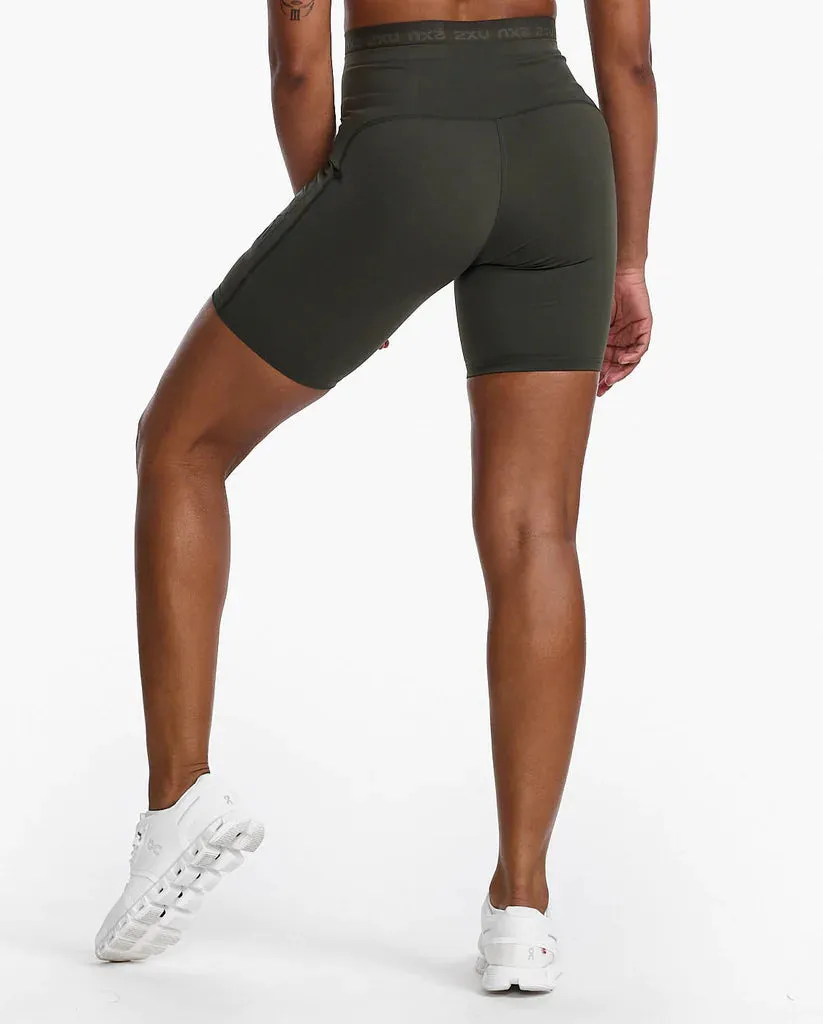 2XU Womens Form Stash Hi-Rise Bike Shorts - Flint