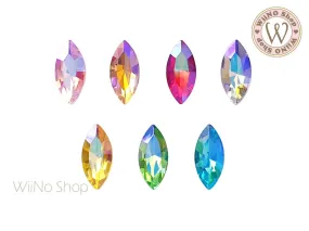 7 x 15mm AB Iridescent Marquise 3D Back Crystal - 5 pcs