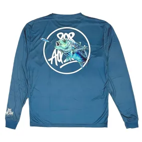 808ALLDAY Blue Ulua Dri Fit Performance Long Sleeve