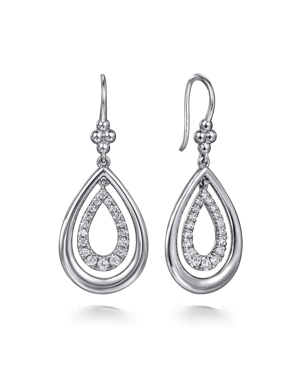 925 Sterling Silver Bujukan Teardrop Fish Wire Earrings