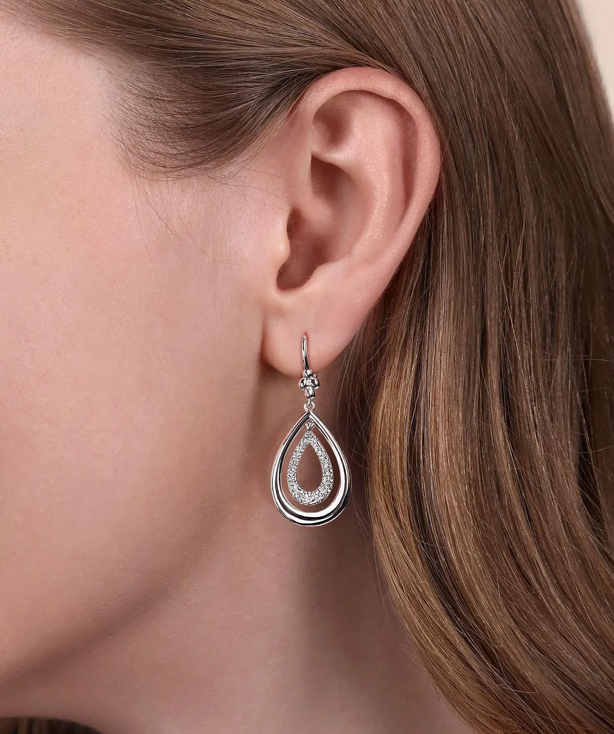 925 Sterling Silver Bujukan Teardrop Fish Wire Earrings