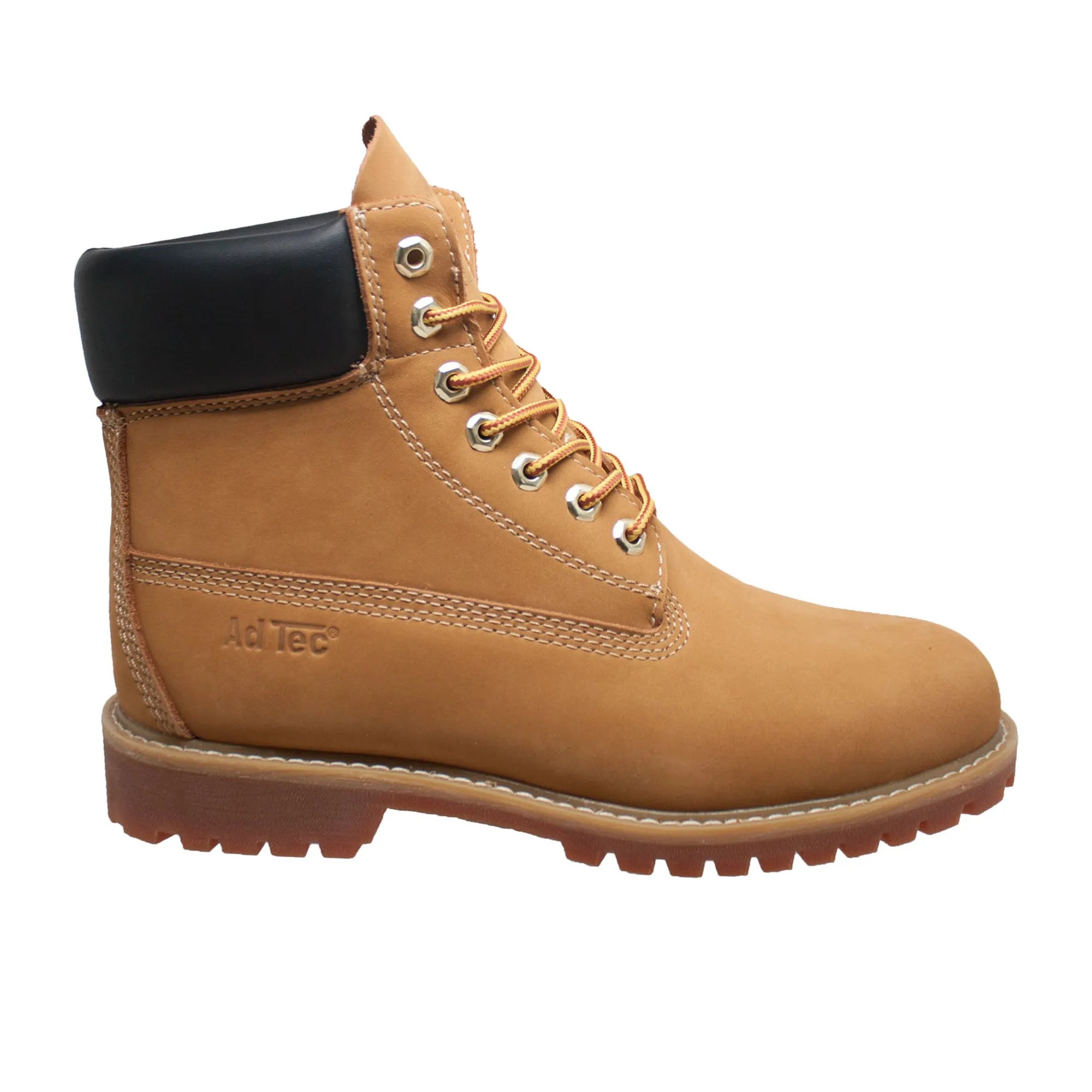 AdTec Womens Tan 6in WP ST Work Boots Nubuck Leather