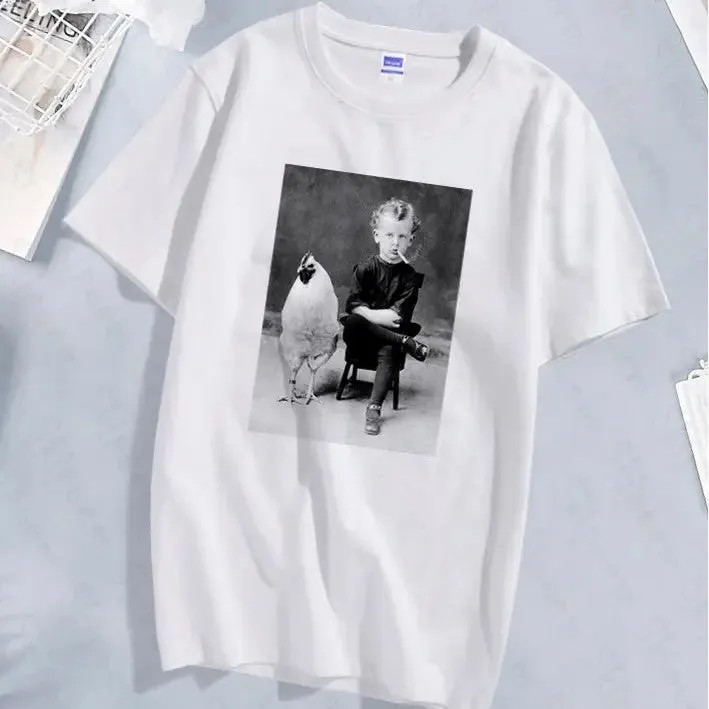 Aesthetic Weird Smoking Boy T-Shirt