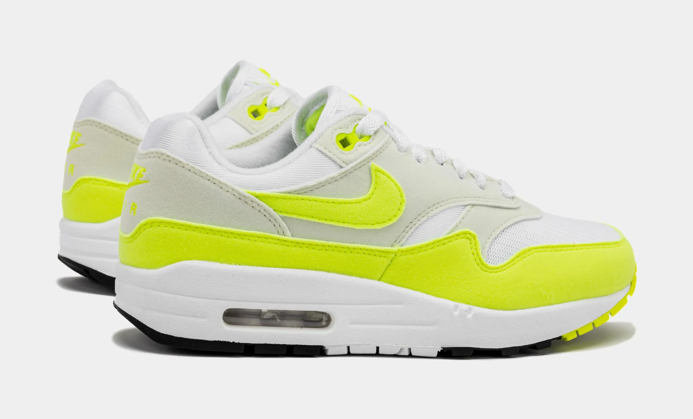 Air Max 1 Volt Suede Womens Running Shoes (Volt/White)