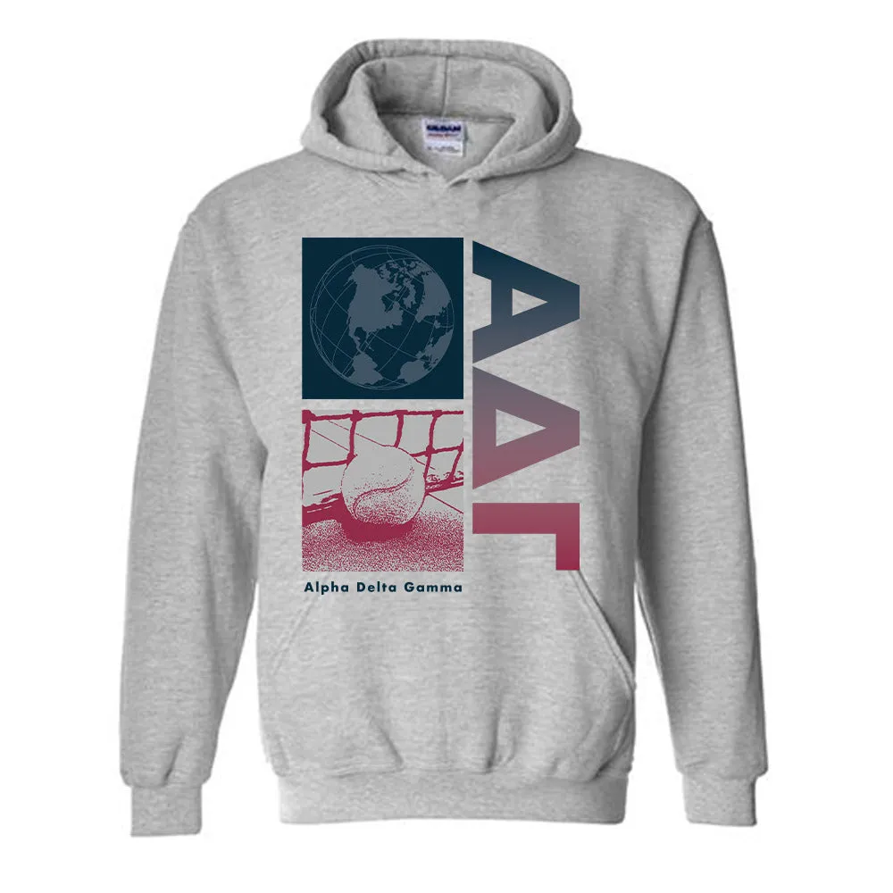 Alpha Delta Gamma In The Gym Hooded Sweatshirt