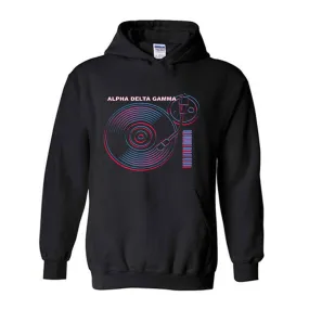 Alpha Delta Gamma Retro Record Hoodie