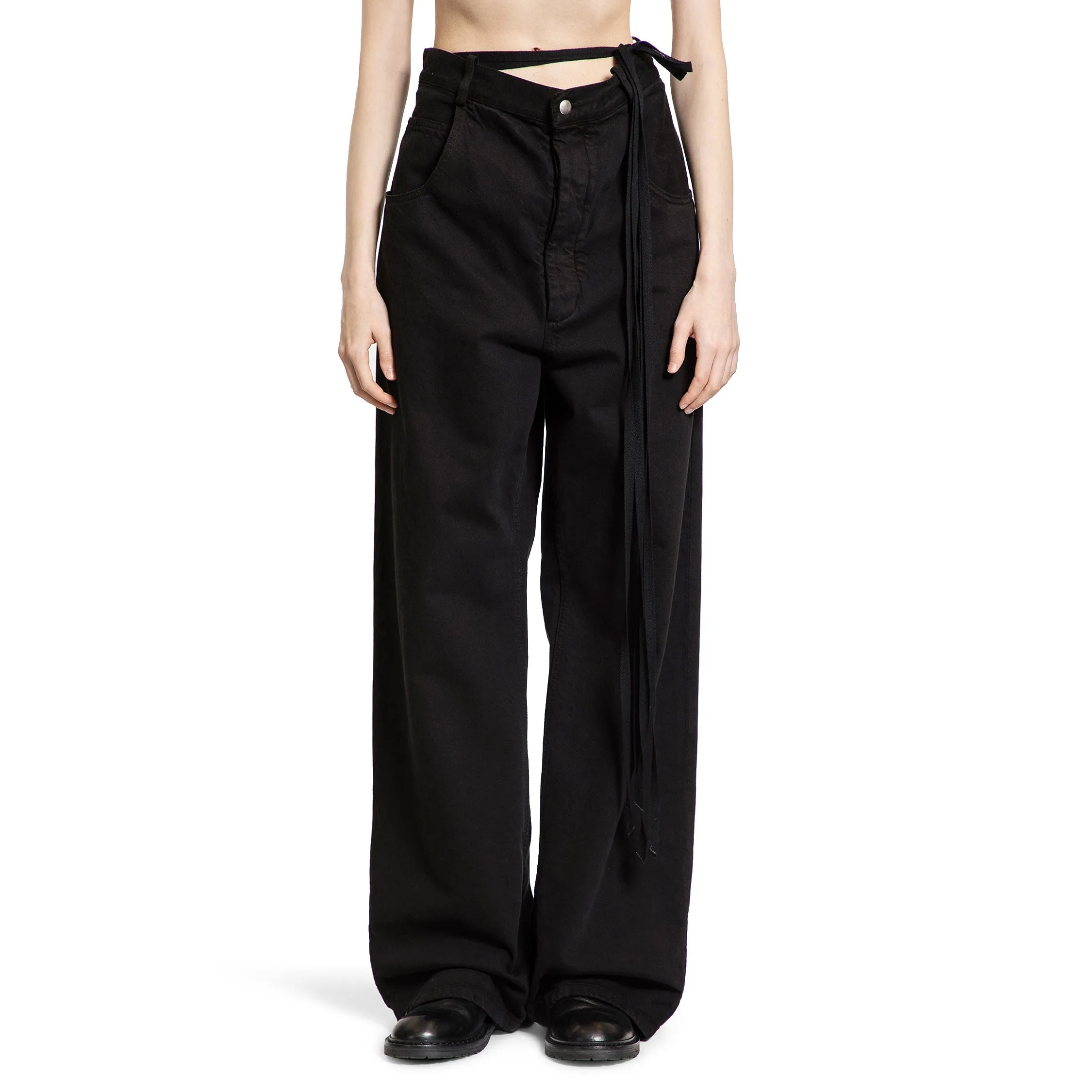 ANN DEMEULEMEESTER WOMAN BLACK JEANS