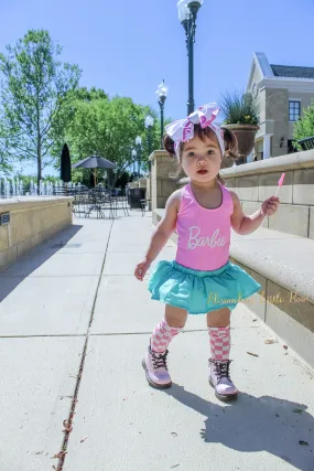 Aqua skirted bloomers