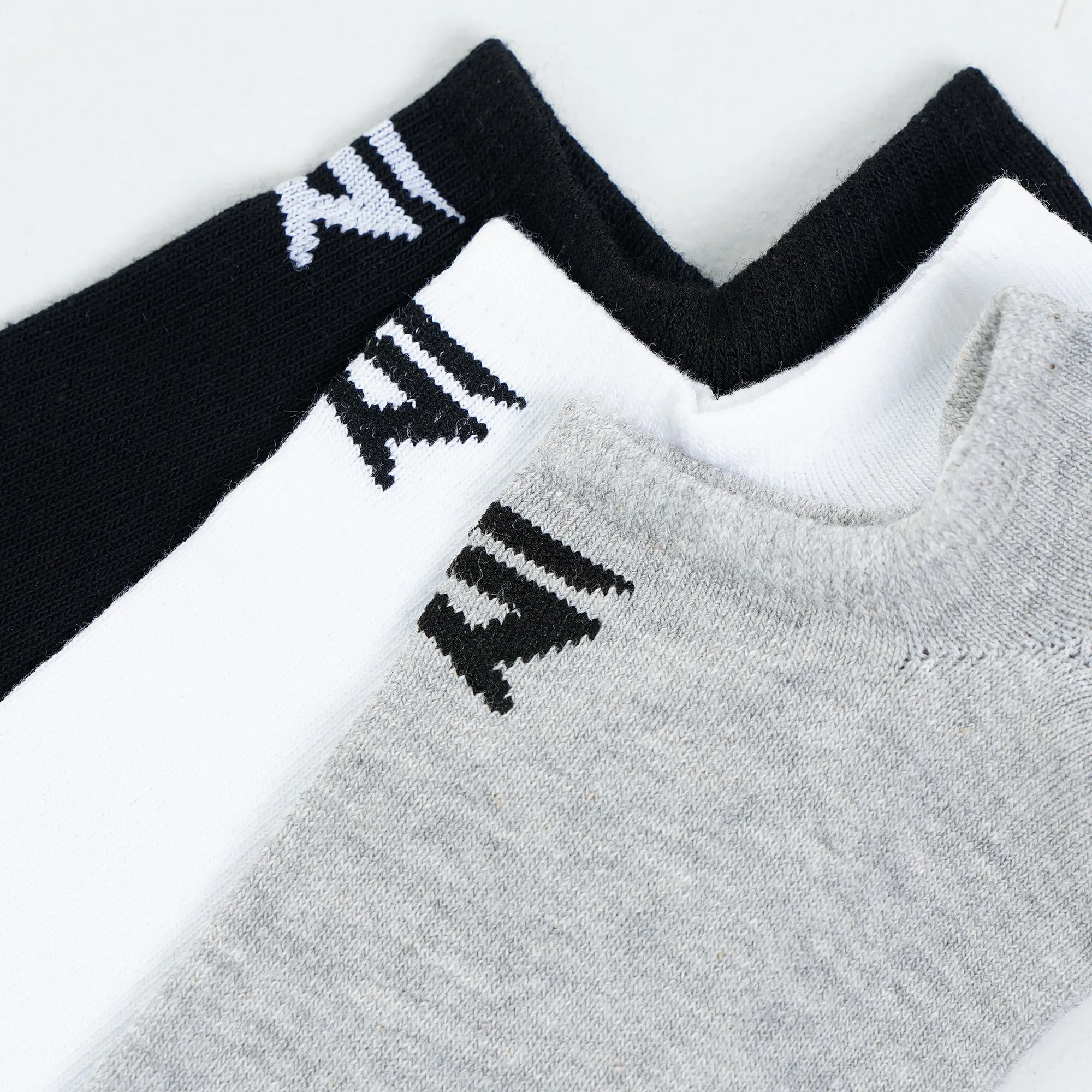 Armour No Show Socks 3pcs (Black   Grey   White)