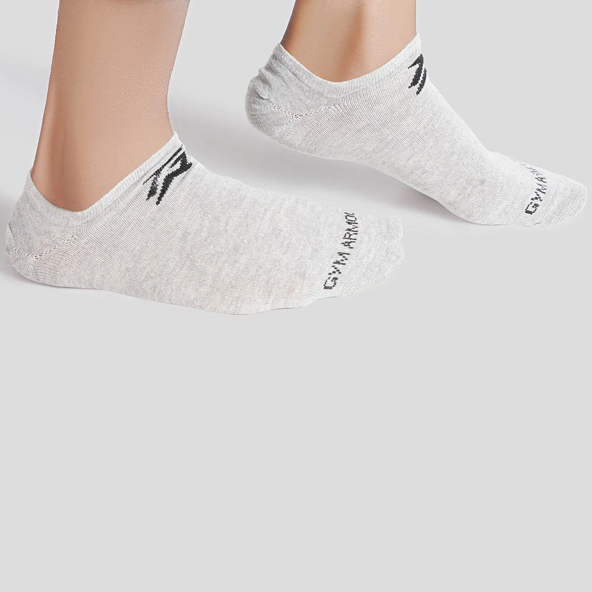 Armour No Show Socks 3pcs (Black   Grey   White)