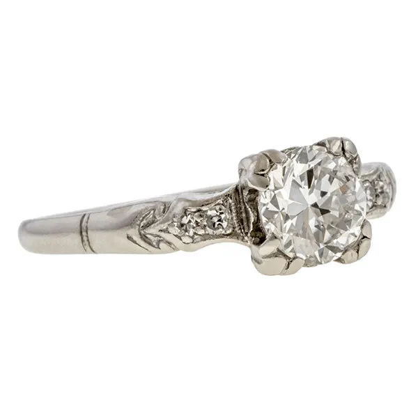 Art Deco Diamond Engagement Ring, TRB 0.67ct