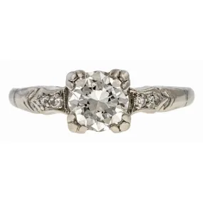 Art Deco Diamond Engagement Ring, TRB 0.67ct