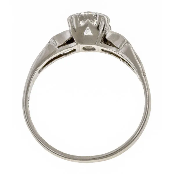 Art Deco Diamond Engagement Ring, TRB 0.67ct