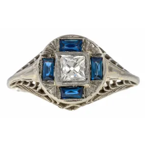 Art Deco Diamond Ring, Peruzzi cut