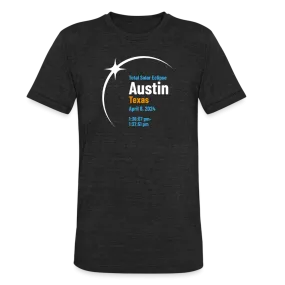 Austin Eclipse 2024: A Celestial Spectacle Unisex Tri-Blend T-Shirt