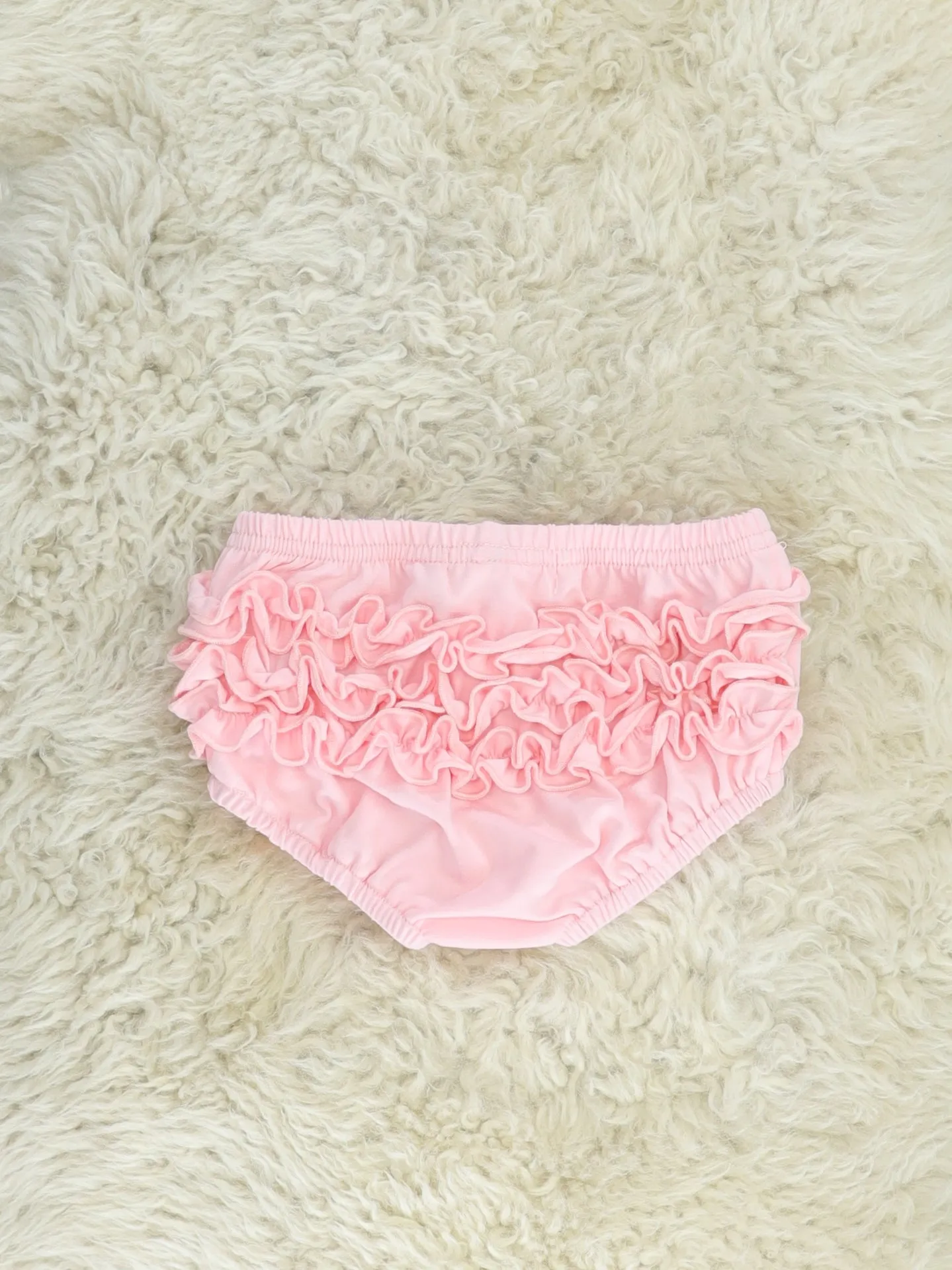 Baby Pink Cotton Ruffle Tank & Bloomers Set