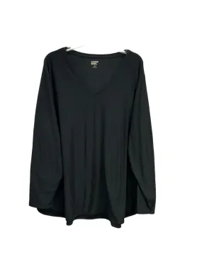 Black Top Long Sleeve Basic Lands End, Size 2x