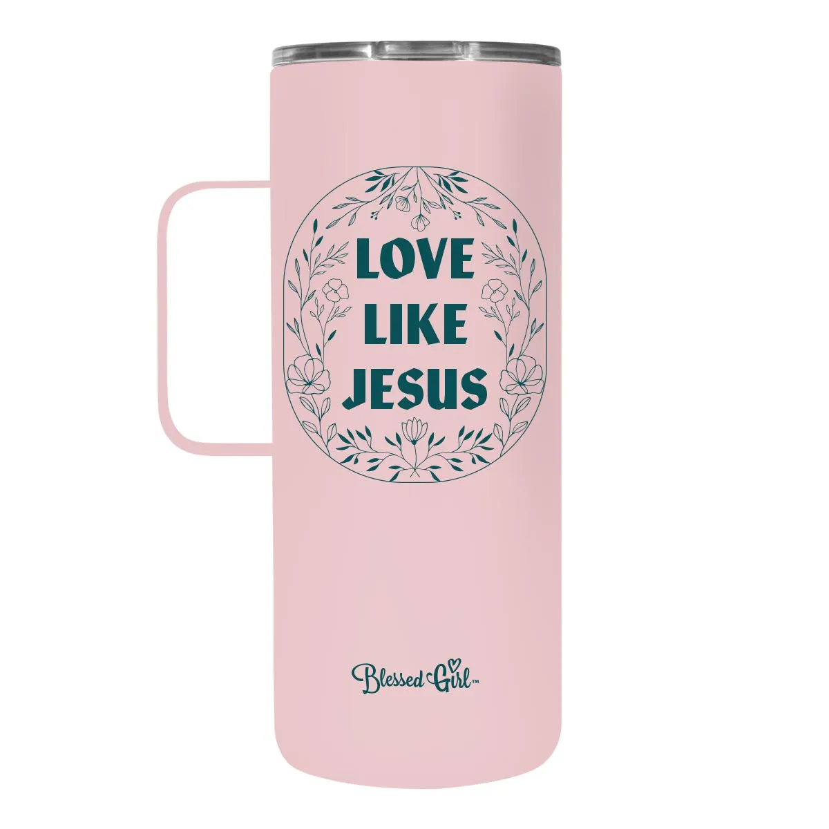 Blessed Girl 22 oz Stainless Steel Mug With Handle Love Like Jesus