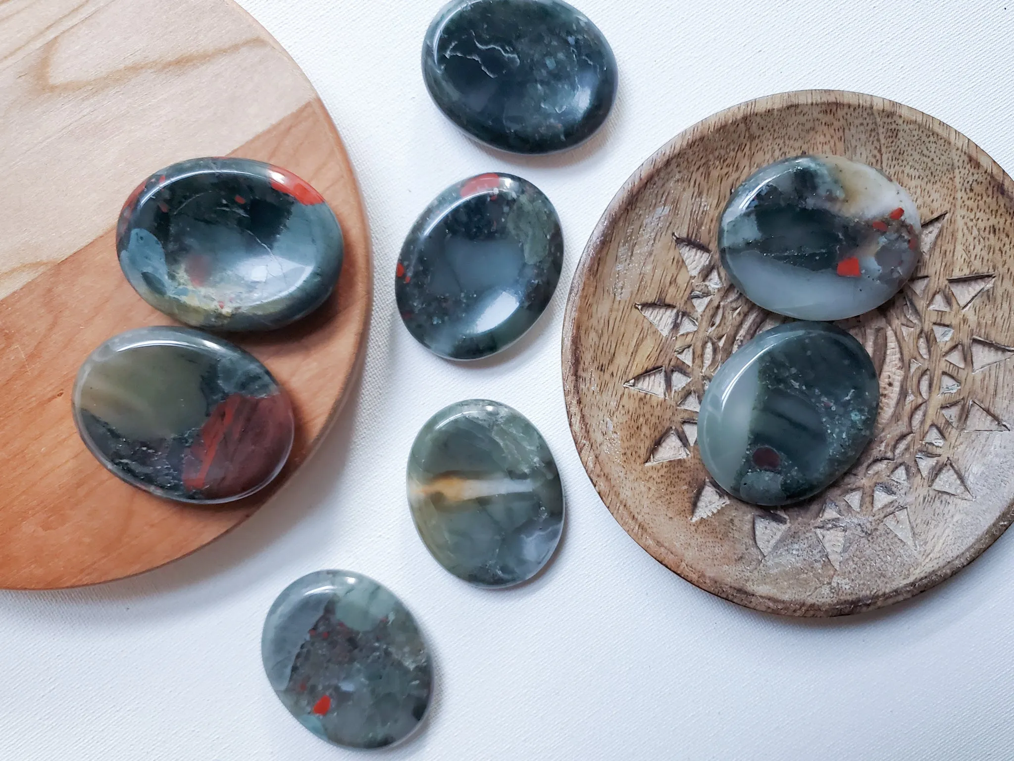 Bloodstone Worry Stone