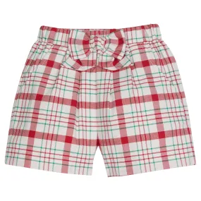 Bow Short - Holiday Plaid