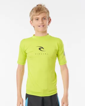 Boys Corp Short Sleeve Rash Vest