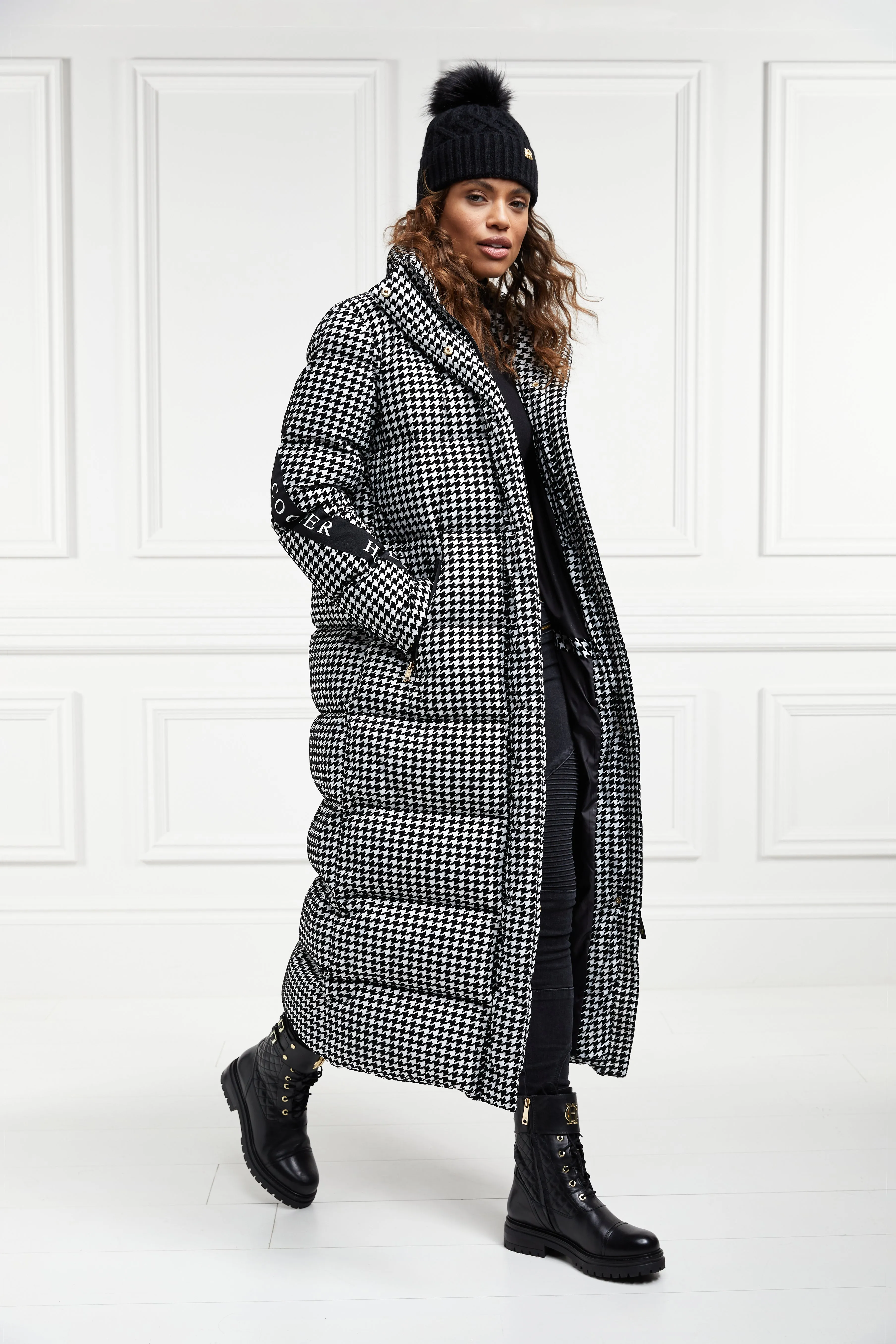 Camden Longline Coat (Houndstooth)