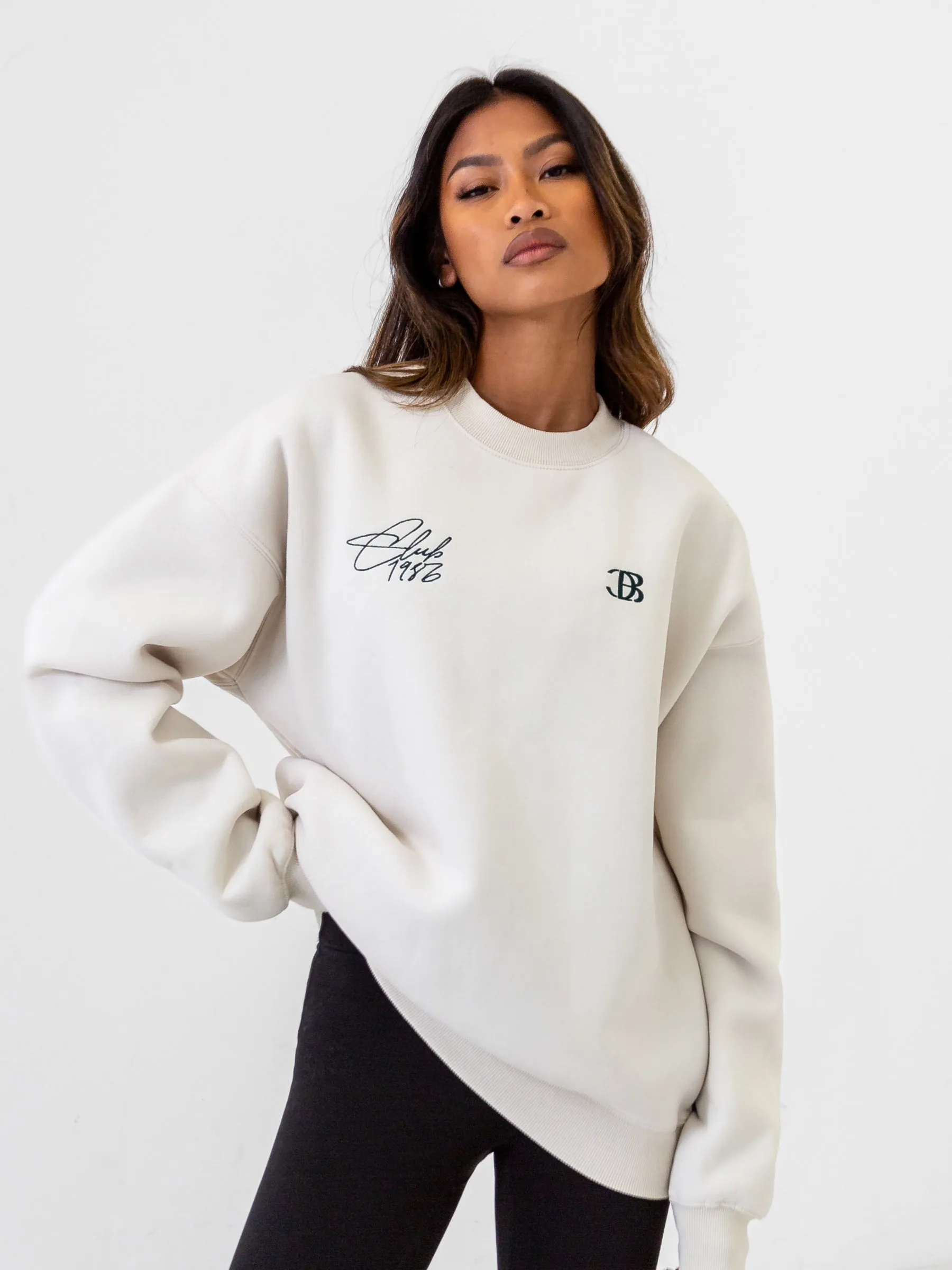 Club Oversized Sweater - Chalk