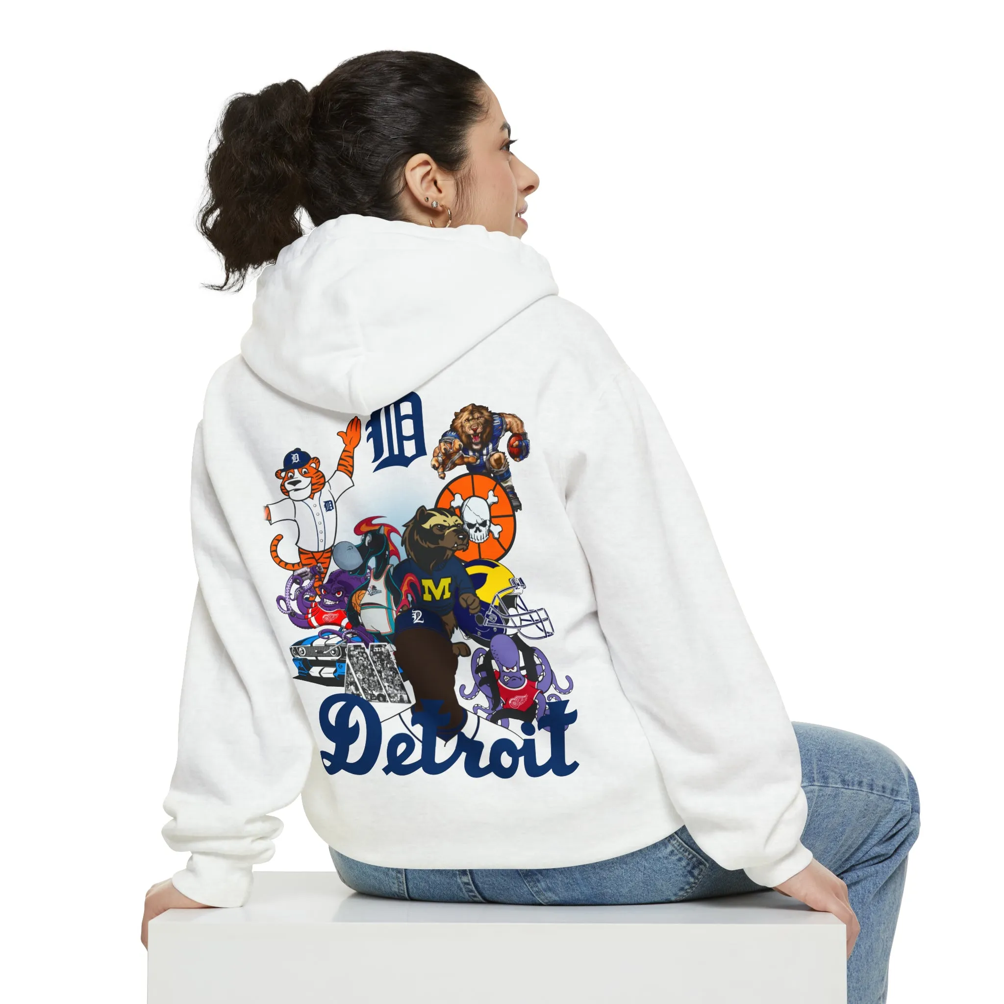 Detroit Mascots Hoodie Blue