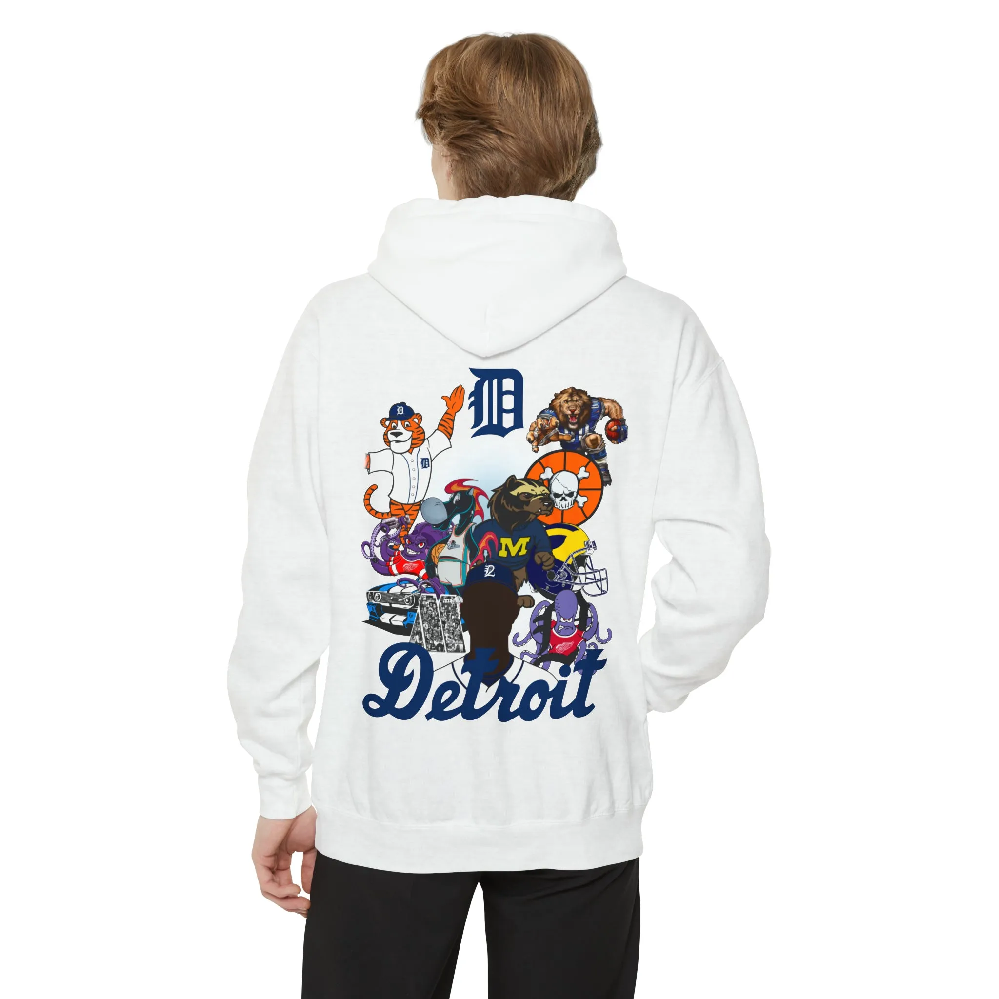 Detroit Mascots Hoodie Blue