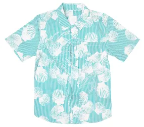 DREAMLAND BUTTON DOWN S/S SHIRT AQUA - D2305W0807