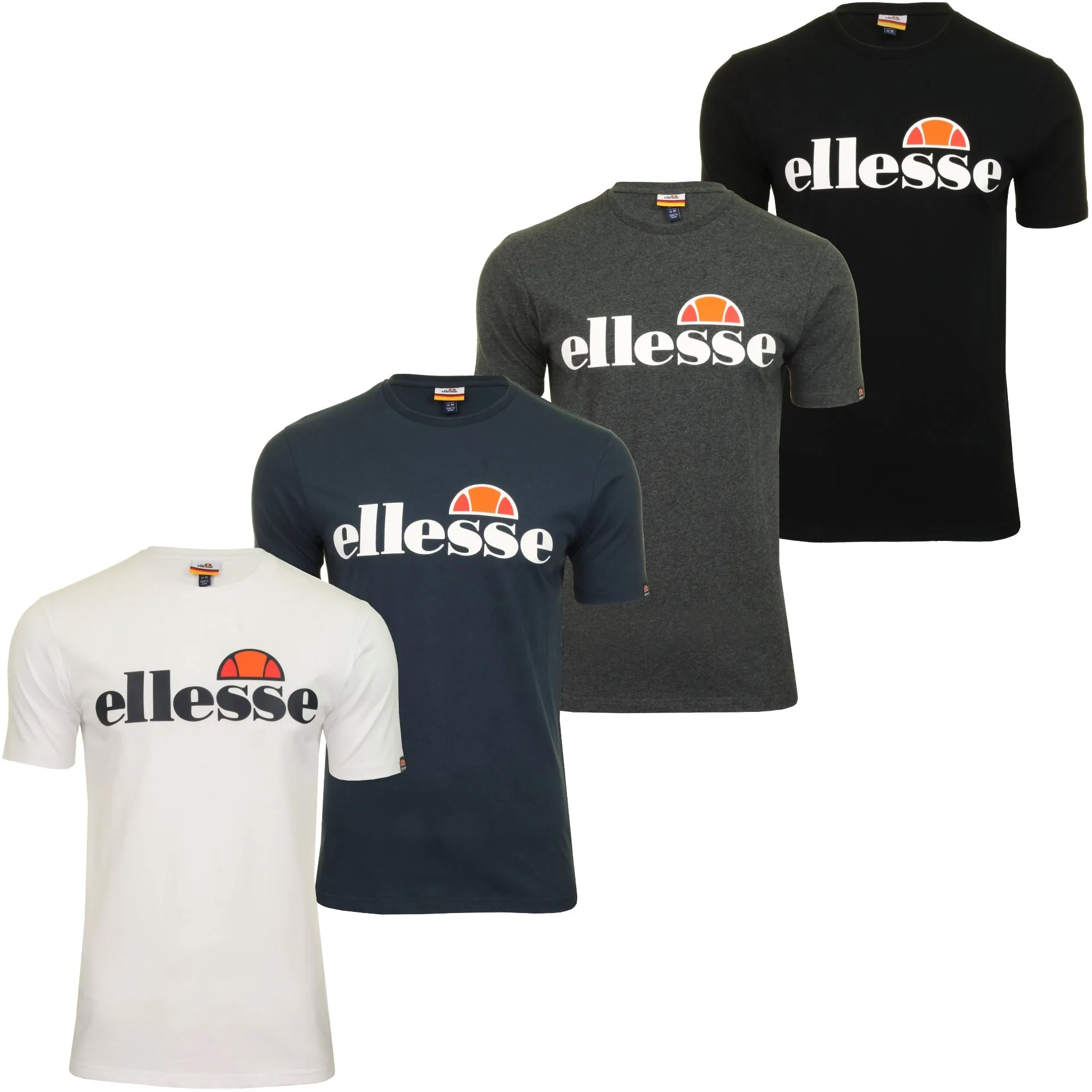 Ellesse Mens Logo Front Crew Neck T-Shirt 'PRADO' - Short Sleeved