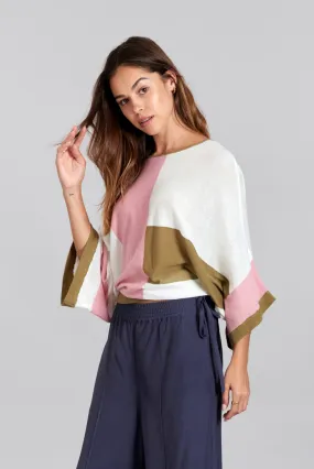 FAA Organic Cotton Blend Top - Pink Block