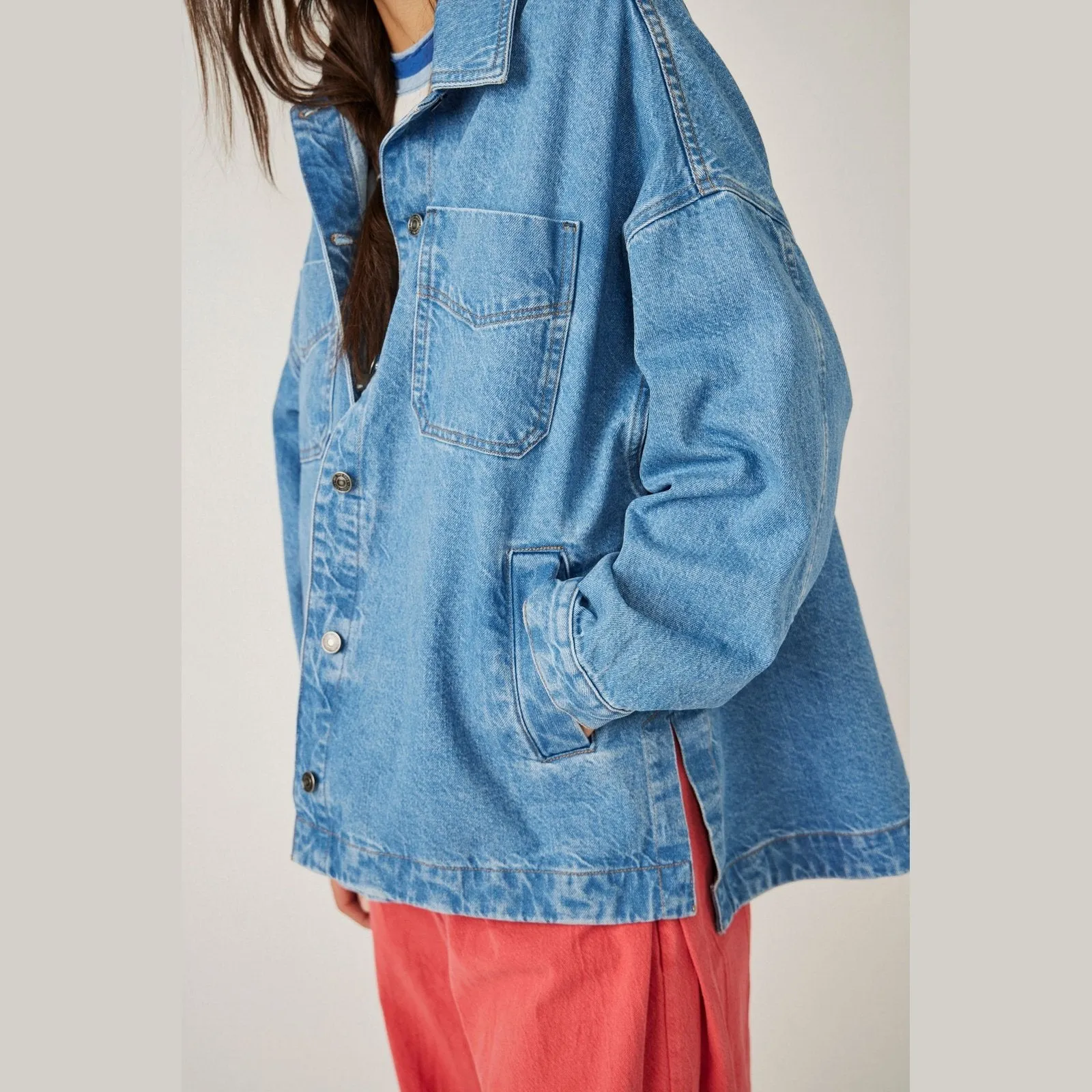 Free People Madison City Denim Jacket