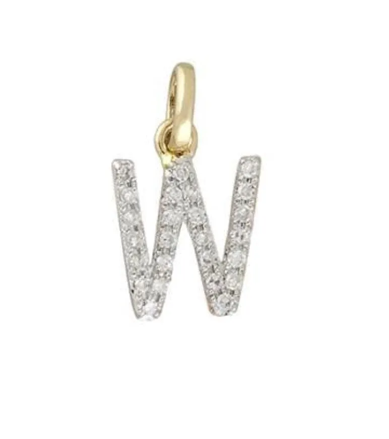 Gold & Diamond Initial Charm