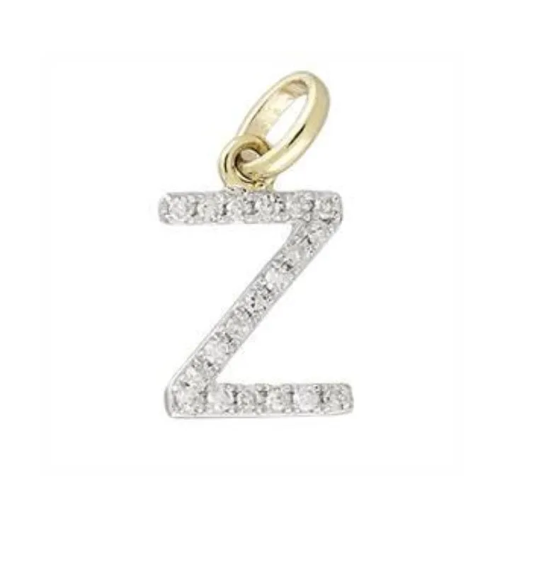 Gold & Diamond Initial Charm