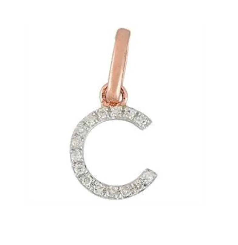 Gold & Diamond Initial Charm