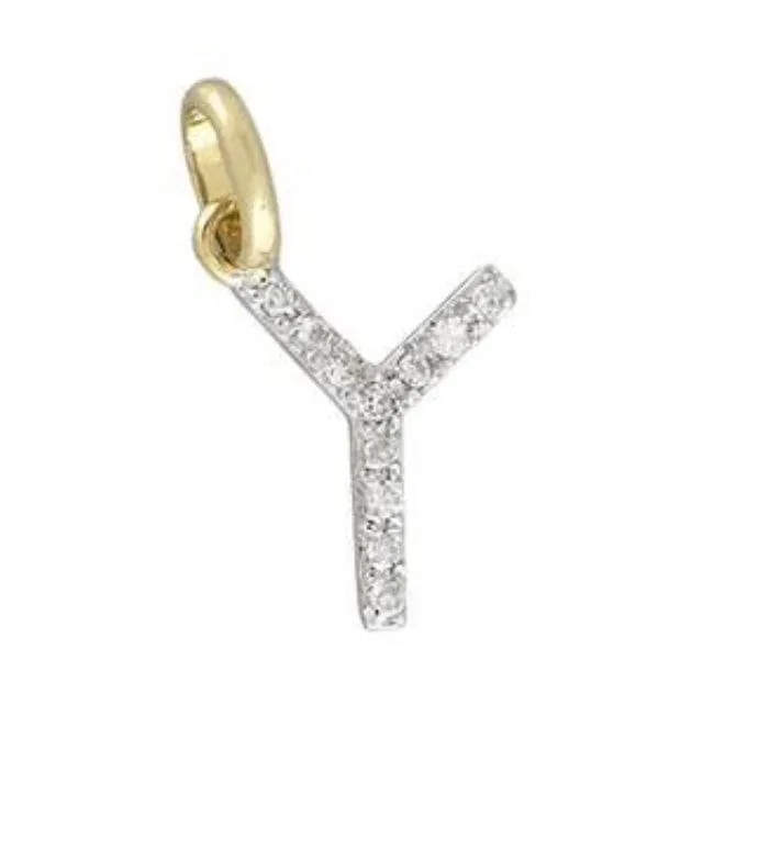 Gold & Diamond Initial Charm