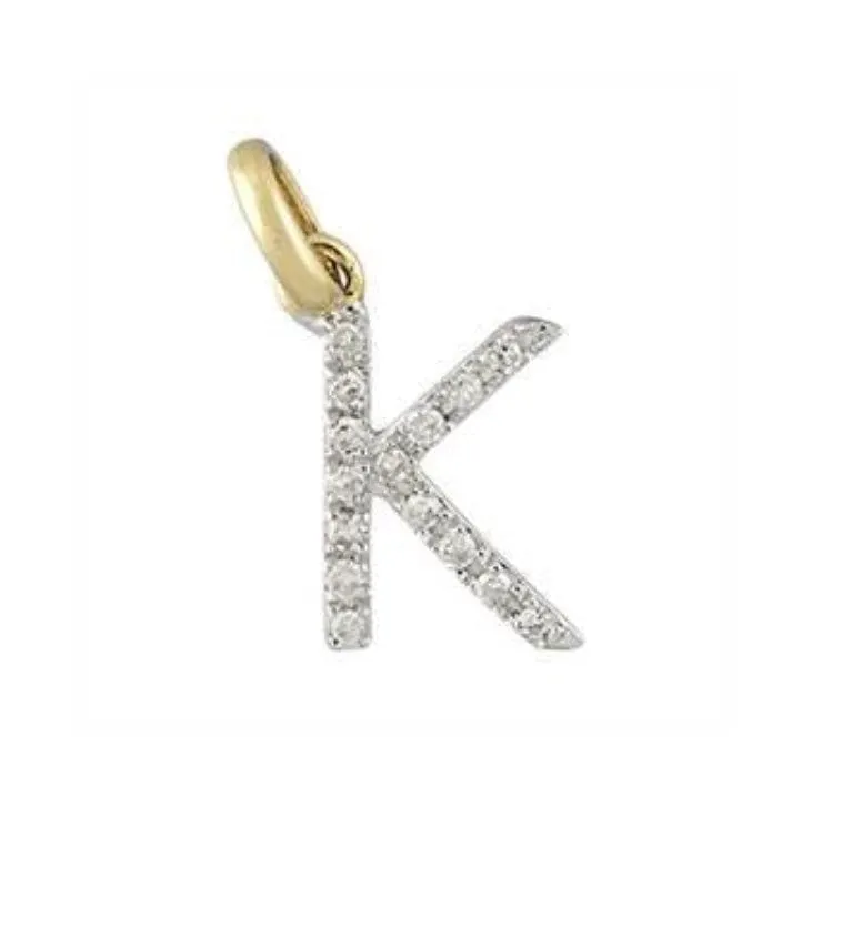 Gold & Diamond Initial Charm