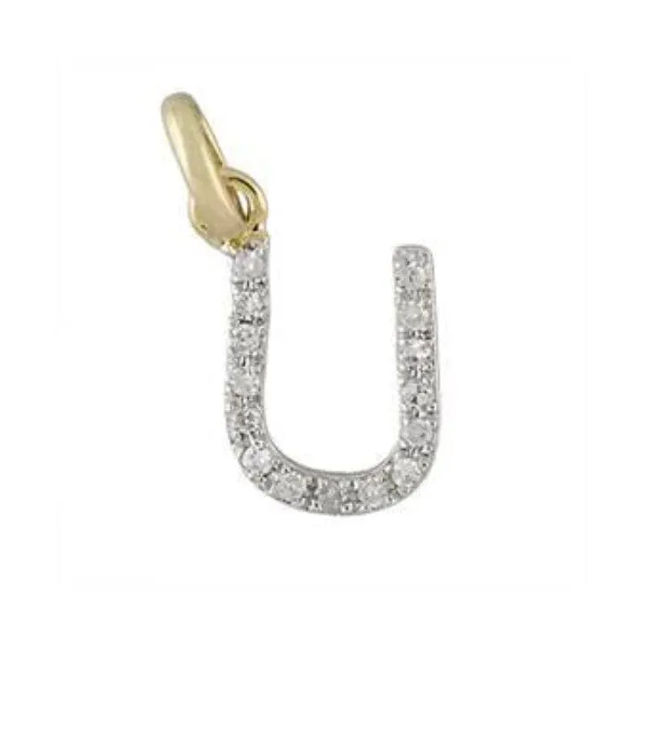 Gold & Diamond Initial Charm