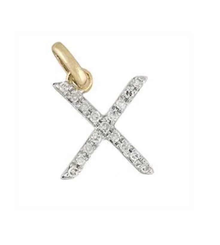 Gold & Diamond Initial Charm