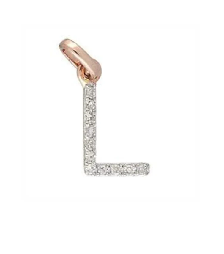 Gold & Diamond Initial Charm