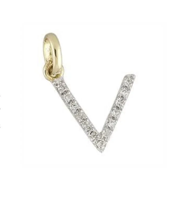 Gold & Diamond Initial Charm