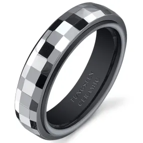 Gunmetal Color 5mm Womens Tungsten Ceramic Band Size 5