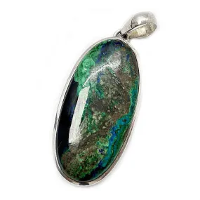 Gus Azurite Big Oval Pendant